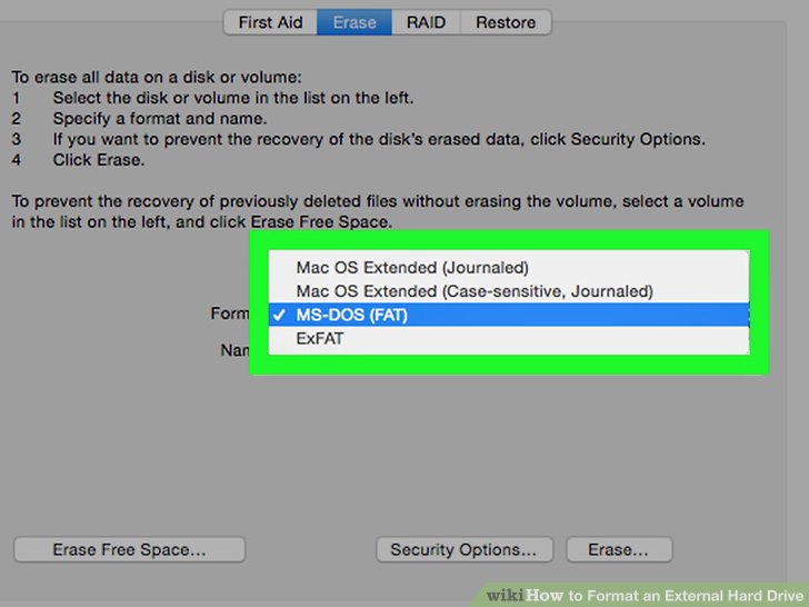Format mac external drive for pc